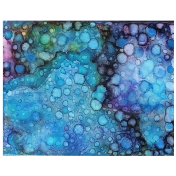 Hand Crafted Abstract Design 11x14 Inches Canvas Painting - Picture 3 of 4